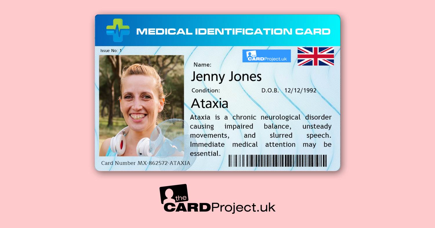 Ataxia Premium Medical ID Card (FRONT)